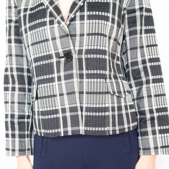 771. AKRIS PUNTO Plaid Cotton Silk Lightweight jacket 8 - Picture 7 of 7